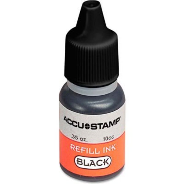 Cosco COSCO ACCU-STAMP Gel Ink Refill, Black, 0.35 oz. Bottle 90684